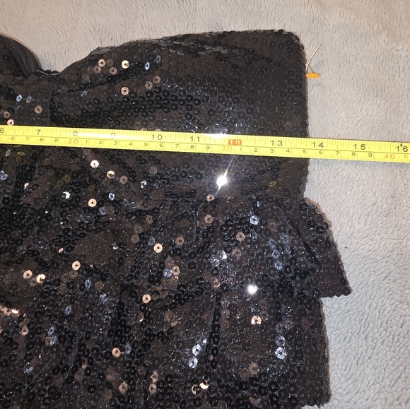 Rachel & Chloé Black Sleeveless Sequins Strerch Dress Size Large - Picture 8 of 9